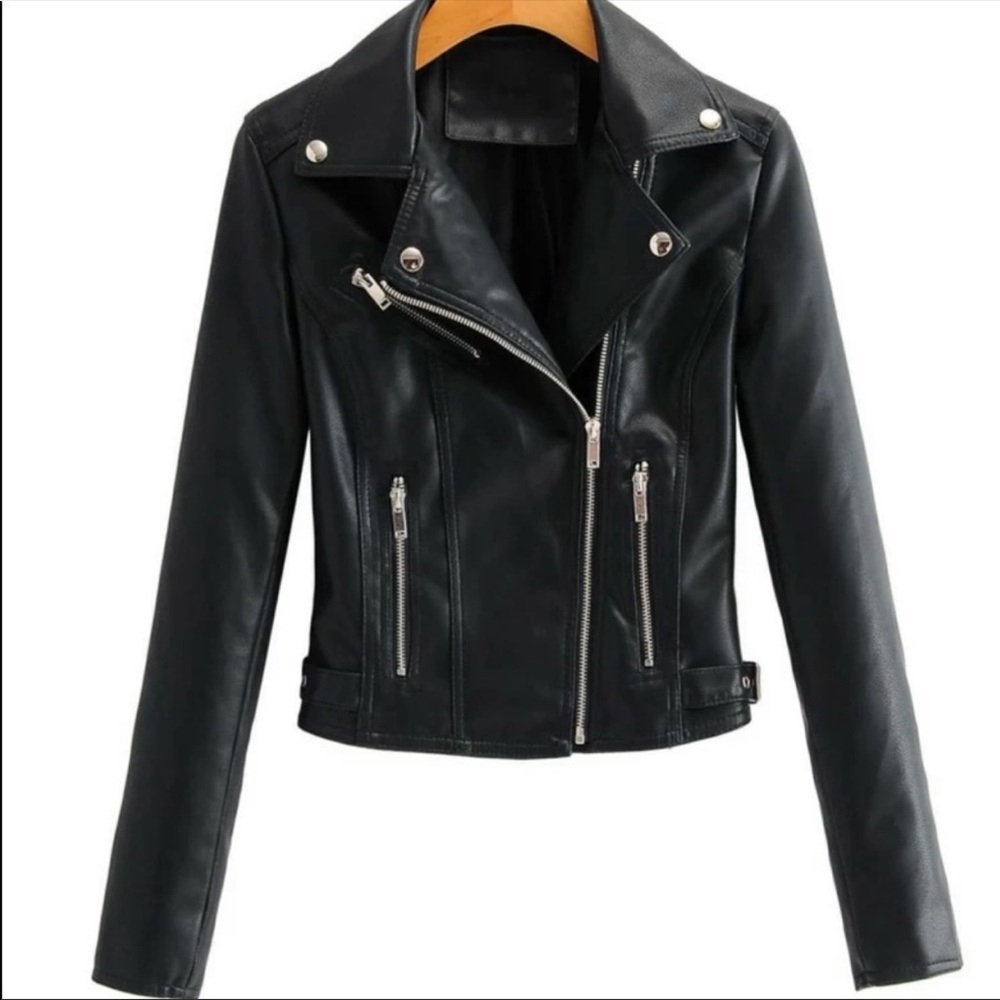 Vegan Black Leather Jacket